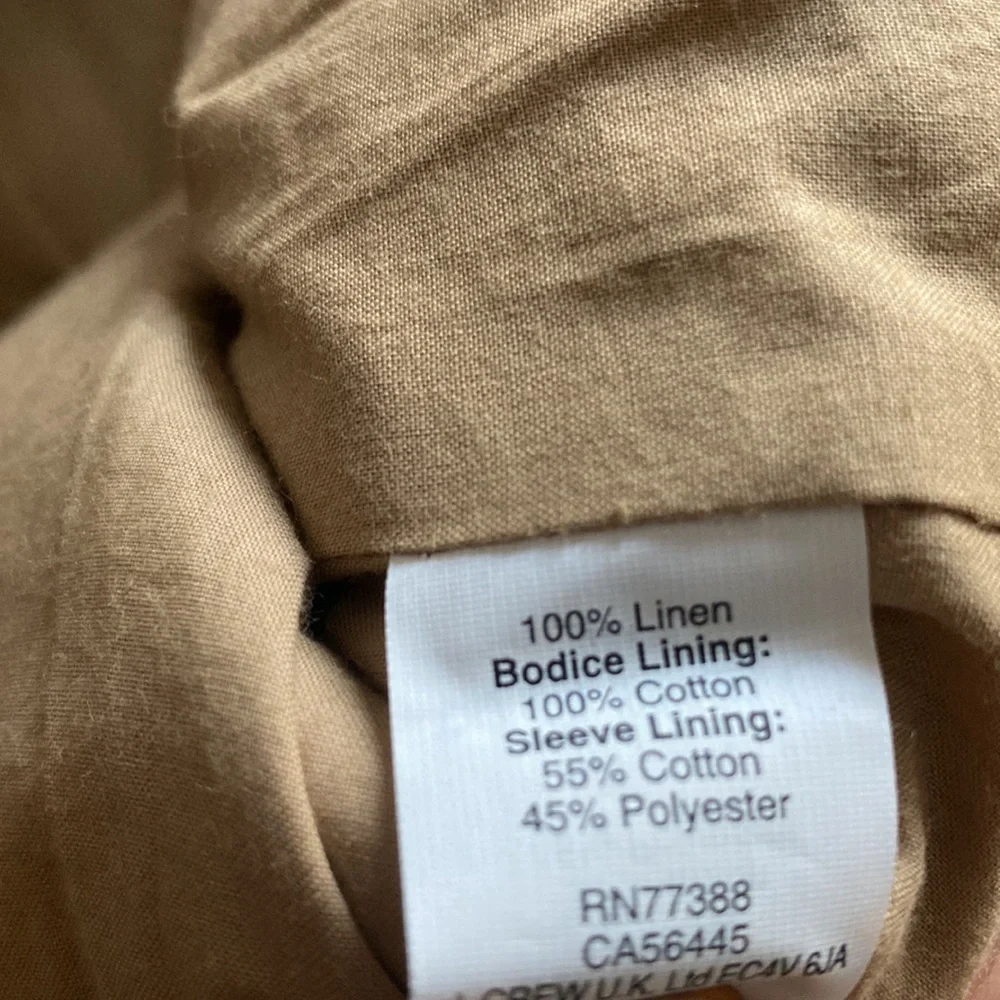 J.Crew Tan Khaki Linen Blend Blazer Size Tall 6 - Picture 4 of 4